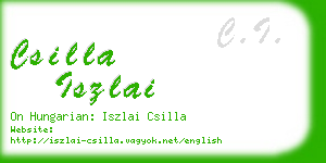 csilla iszlai business card